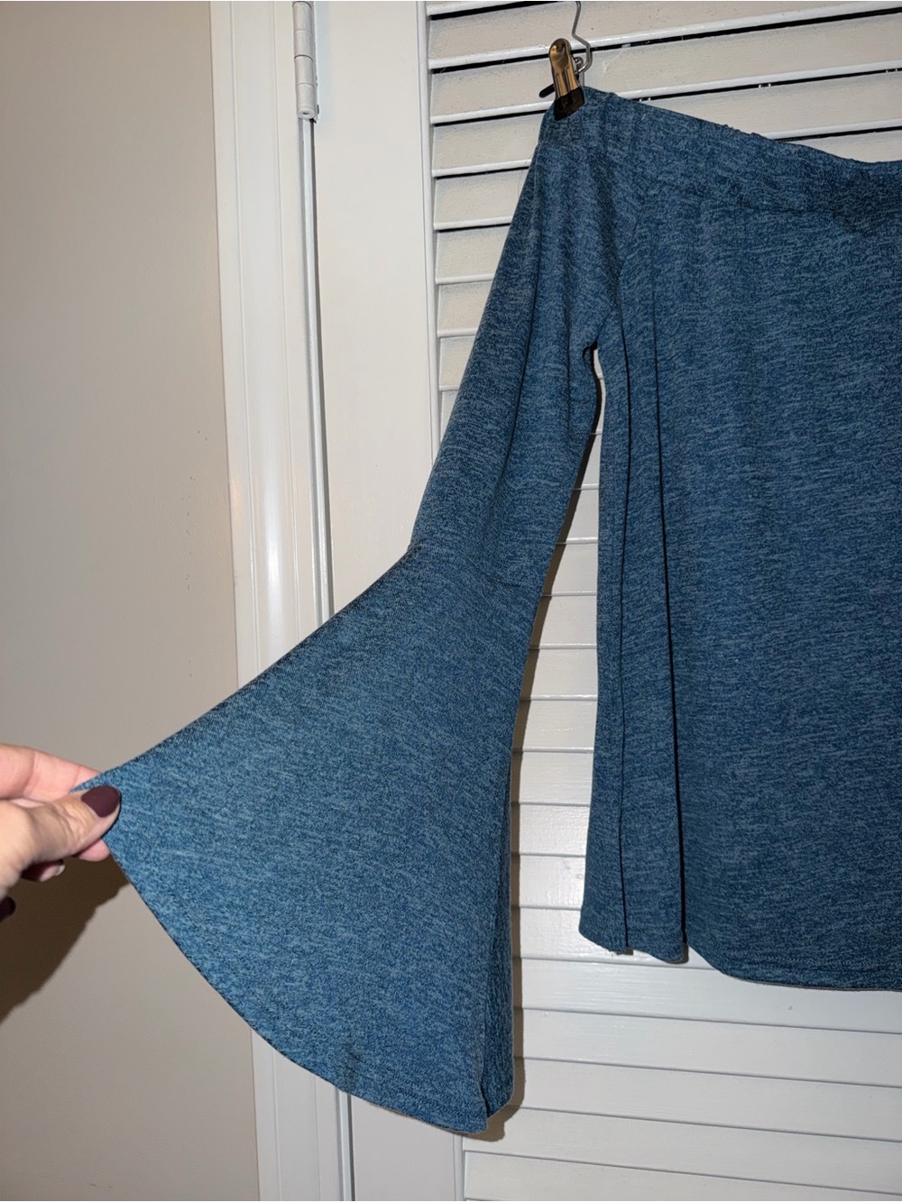 Off Shoulder Bell-Sleeve Top - Medium